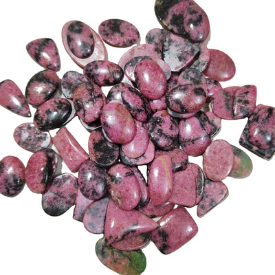 Wholesale Price Top Quality Rhodonite Loose Gemstone 100%Natural Rhodonite Cabochon High Quality Polished Rhodonite For Jewelry