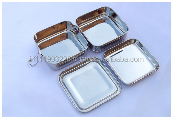 Leak Proof Best Quality Pure Stainless Steel Lunch Box Storage Box for Food Storage like Sandwich Lunch