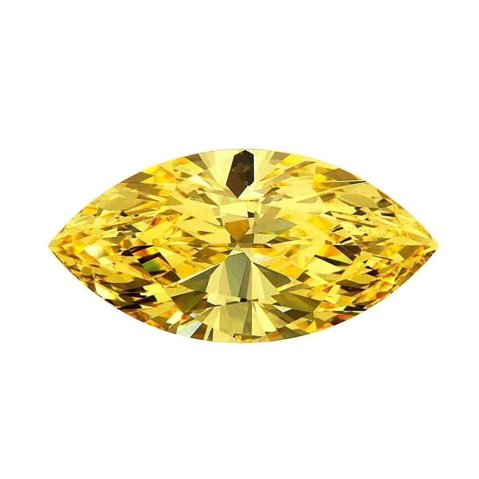 Rare Find 1ct 2ct 3ct Marquise Cut Yellow Color VVS SI1 Loose HPHT CVD Natural Diamonds IGI GIA Certified Lab Created Diamond