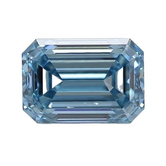 New Vivid Blue Lab Grown Diamond 0.1ct to 10ct VVS IGI GIA Certified Emerald Cut Fancy Shape HPHT Loose Diamonds Custom Order