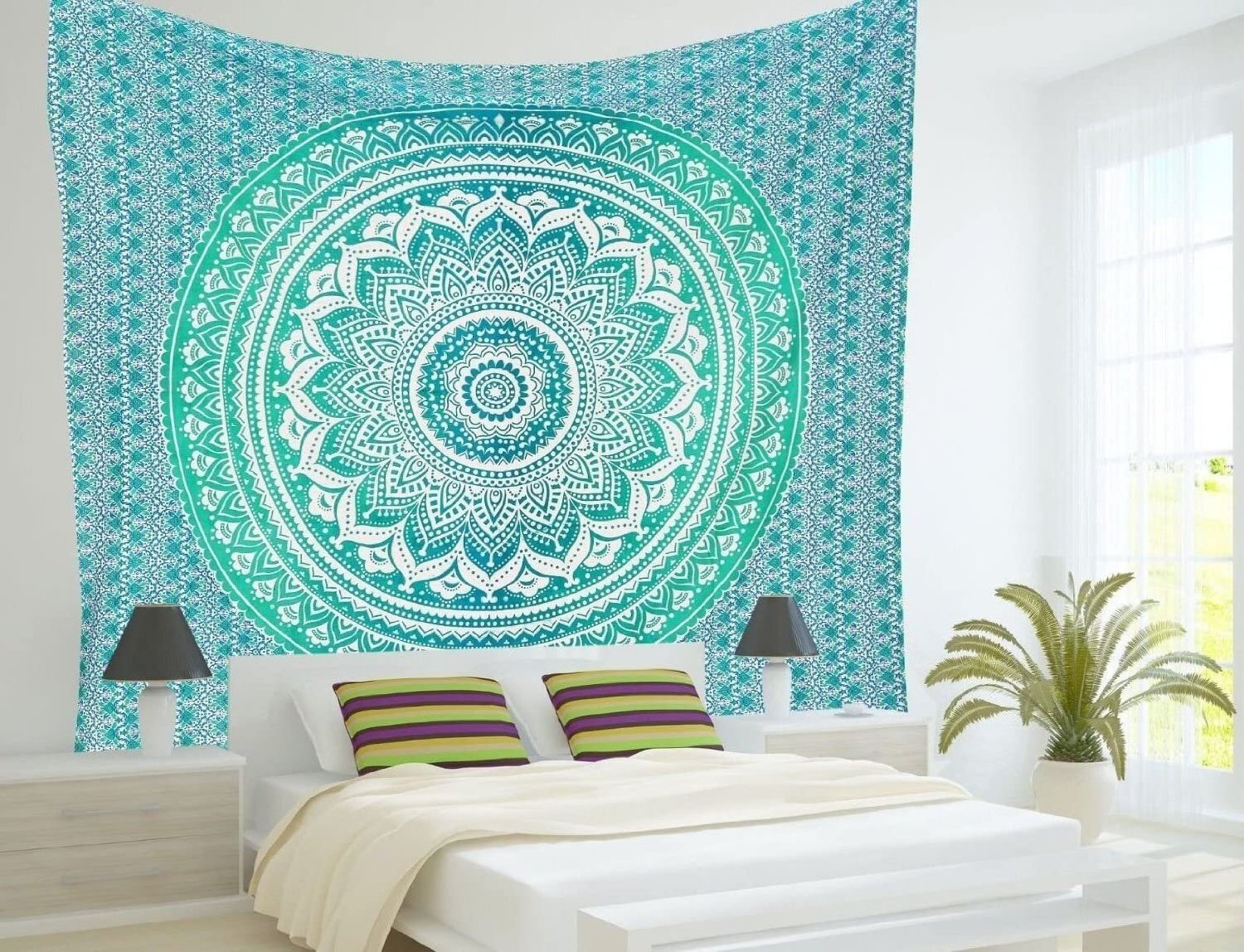 Wholesale Supply Mandala Pattern Tapestry 100 Percent Cotton Tapestry for Bedroom and Living Room Wall Decor