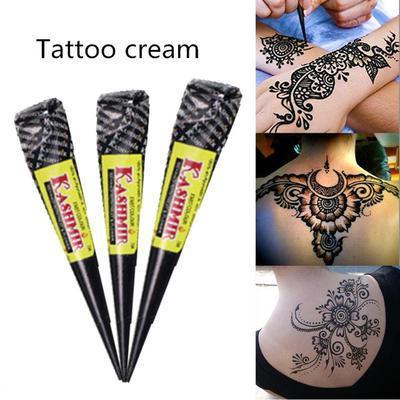 Generic Black KASHMIR Henna Mehndi Cone Natural Herbal Tattoo INK body Paint Mehndi