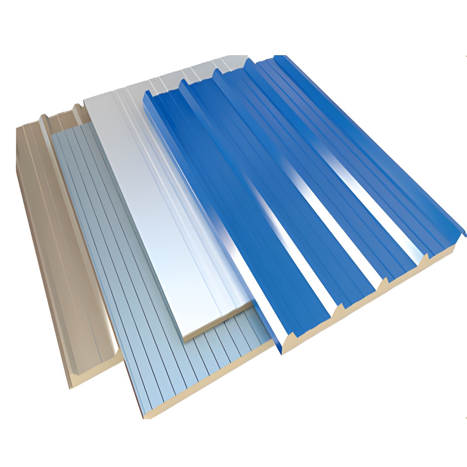 Structural Insulated Roof 80 mm Thick Puff Metal Siding Panels Roof Sheet Sandwich Puff Panel for Industrial Use