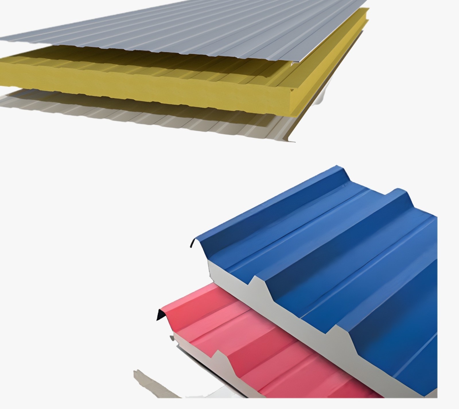 Structural Insulated Roof 80 mm Thick Puff Metal Siding Panels Roof Sheet Sandwich Puff Panel for Industrial Use