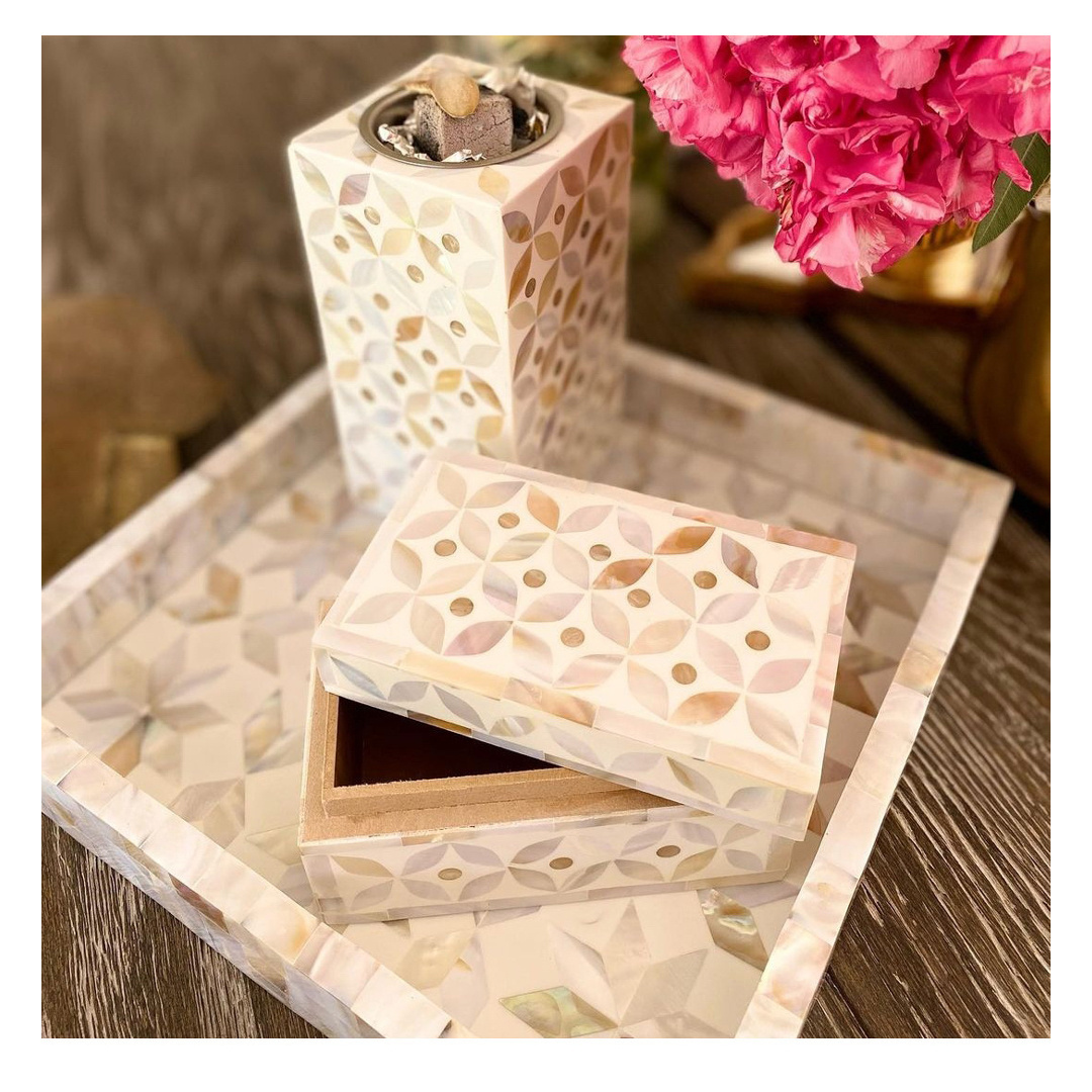 Incense Holder Terrazzo Pattern Bakhoor Burner Tray Set Luxury Eid Gifts Bakhoor Box Wholesale Bakhoor Burner For Ramadan Tray