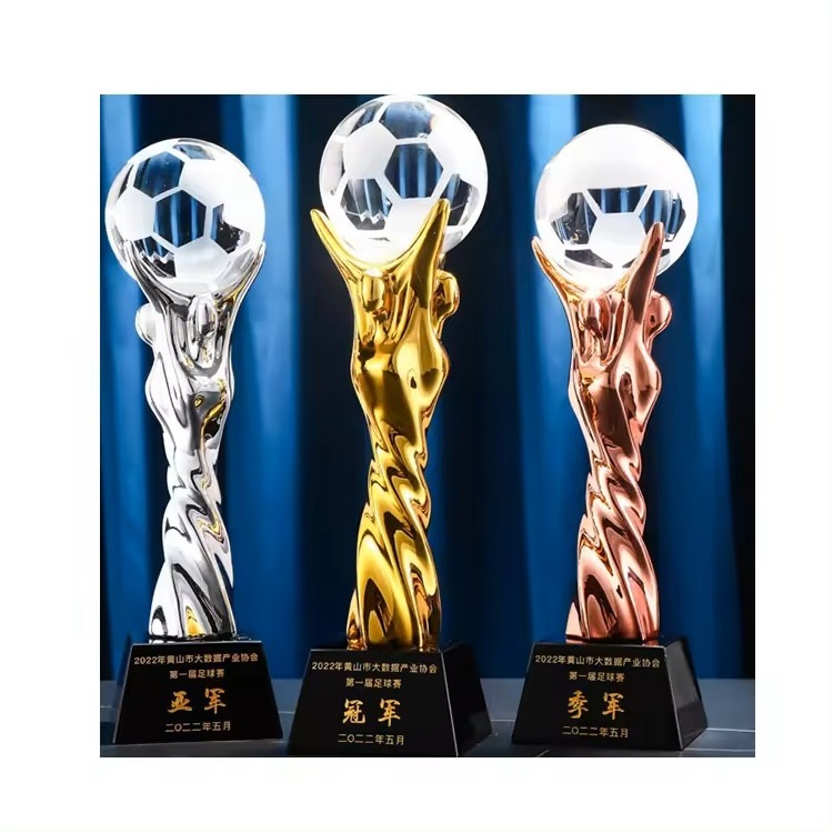 Promotional Gift Custom Gold 3d Metal Award Trophy Most Precious & Durable Beautiful Flower Structured Crystal & Colored Trophy