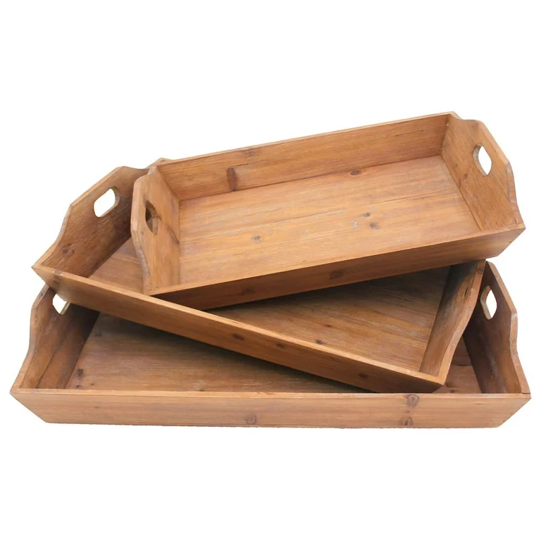 Best selling handicraft high quality sale 2022 rectangle multi-function bamboo tray perfect for any space