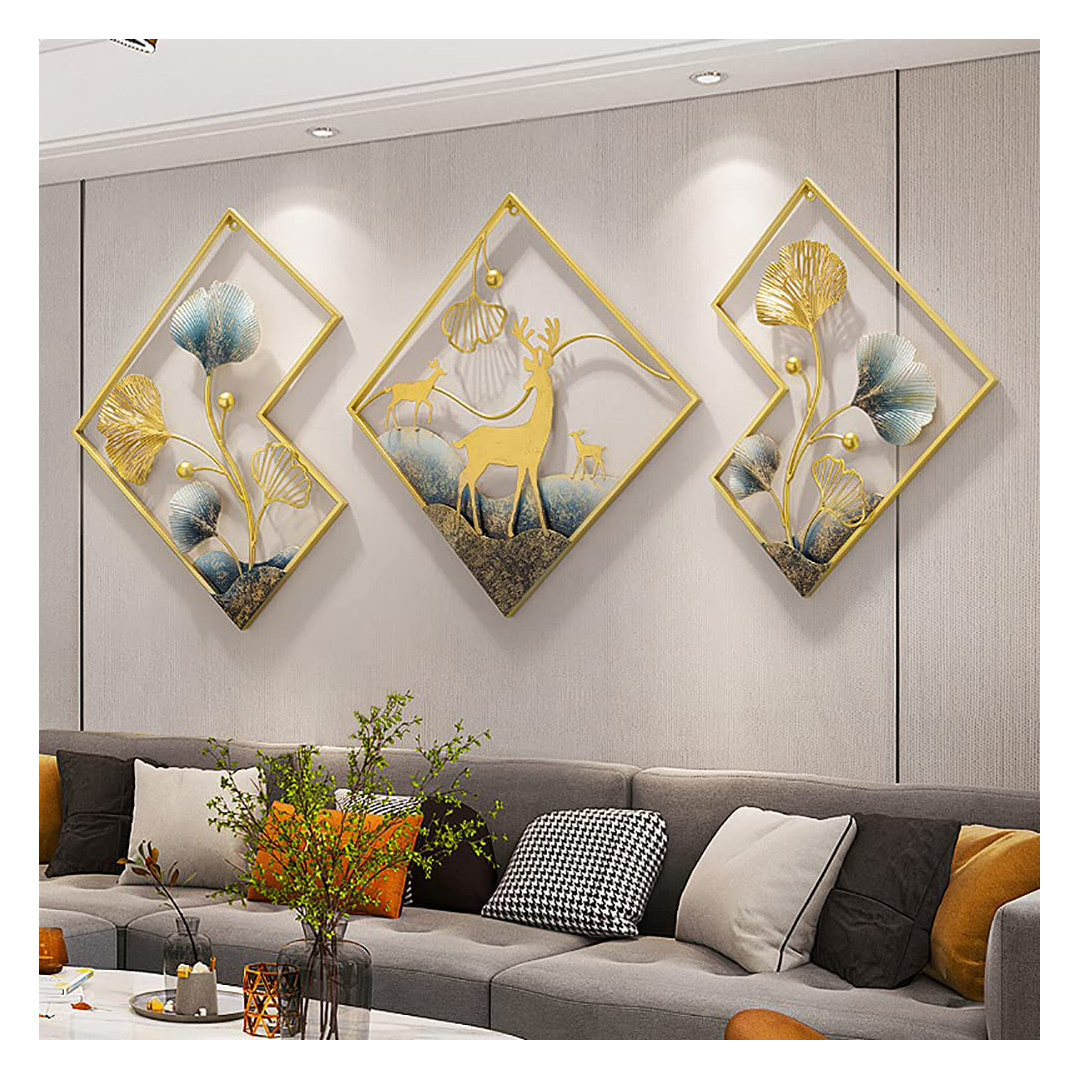 3D Flower Tree Custom Wall Painting Abstract Picture Crystal Porcelain Painting For Home Decor Metal Art Metal Iron Decorative