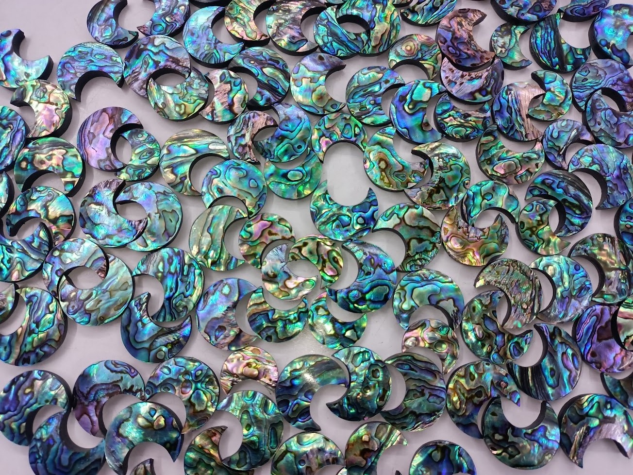 500 Gram lot Abalone Shell Crescent Moon - Abalone Shell Moon Shape Loose Gemstone - Wholesale Bulk Export Abalone Shell