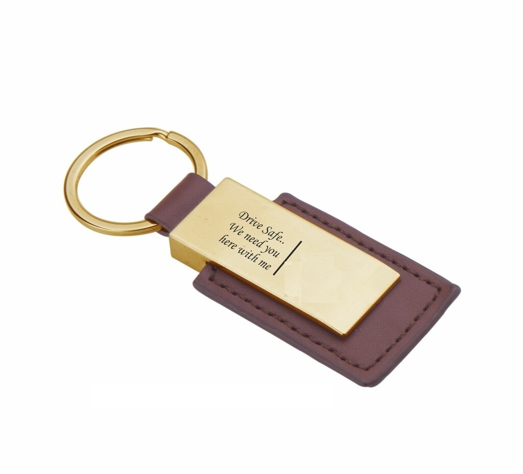 Indian Manufacturer Premium Leather Keychain for Car and Bike Accessories with Personalized Logo Available at Export