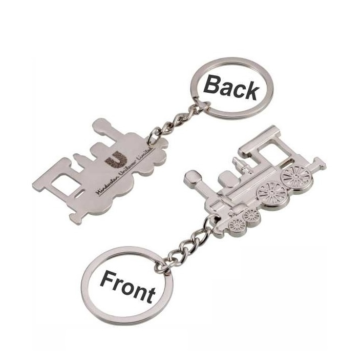 Factory Supply Handmade Train Metal Keychain for Car and Bike Accessories from Indian Manufacturer