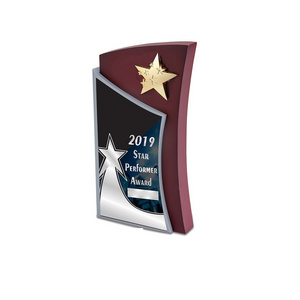 Wholesale Supply Designer Wooden Plaque With Star Memento for Long Service Awards for Export from India