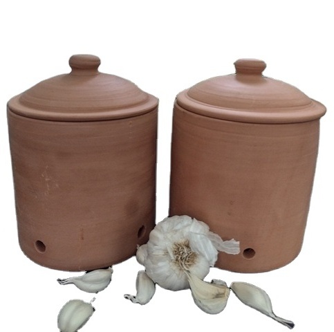 Terracotta Garlic Roaster Vintage Handmade Pottery Hot Sale 2023