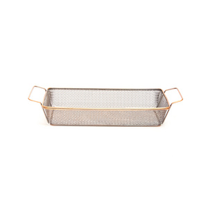 Stainless Steel Premium Quality Food Grade Bright Finish Superior Strength Professional Range Antique Copper Rectangular Basket