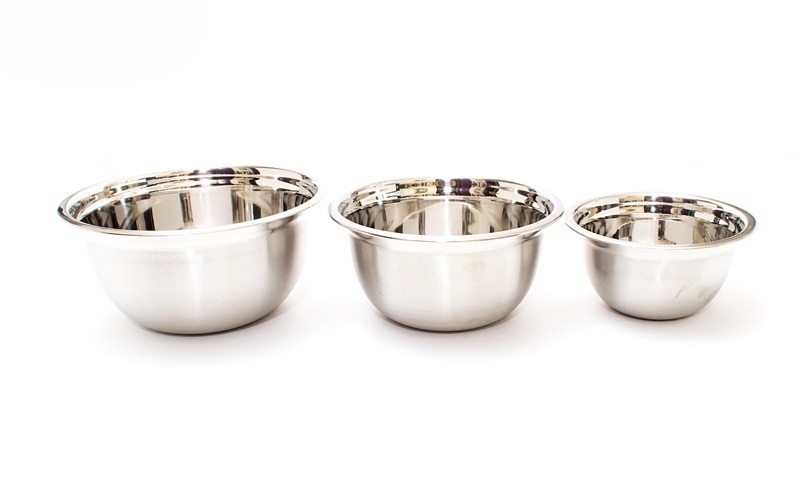 Stainless Steel Silver German Bowl Sizes are available 0.75qt, 1.5 qt, 3 qt, 5 qt, 8 qt