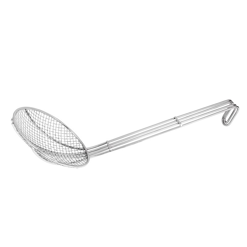 STAINLESS STEEL ROUND MESH SKIMMER WITH WIRE HANDLE