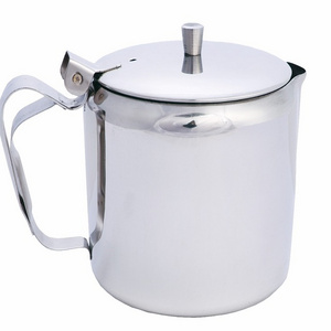 Stainless Steel Teapot, Stovetop Coffee Pot Tea Kettle Cold Water Jug Water Pitcher Stovetop Tea Maker with Short Spout for Coff