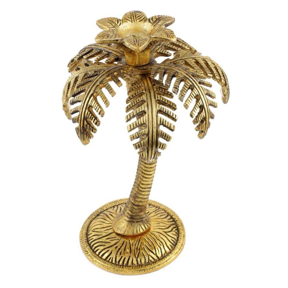 Customized Metal Palm Tree Candle Holder Decorative Tea Light Home Decoration Candlestick Stand for Christmas