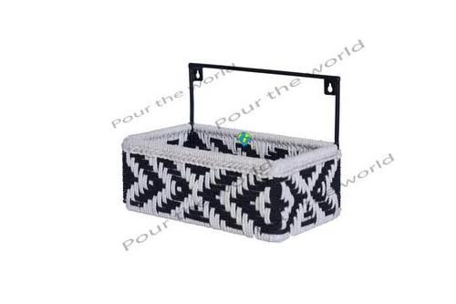 Hot On Sale Affordable Black and White Iron Wall Shelve for Bathroom Decor Use from Indian Exporter at Best Prices