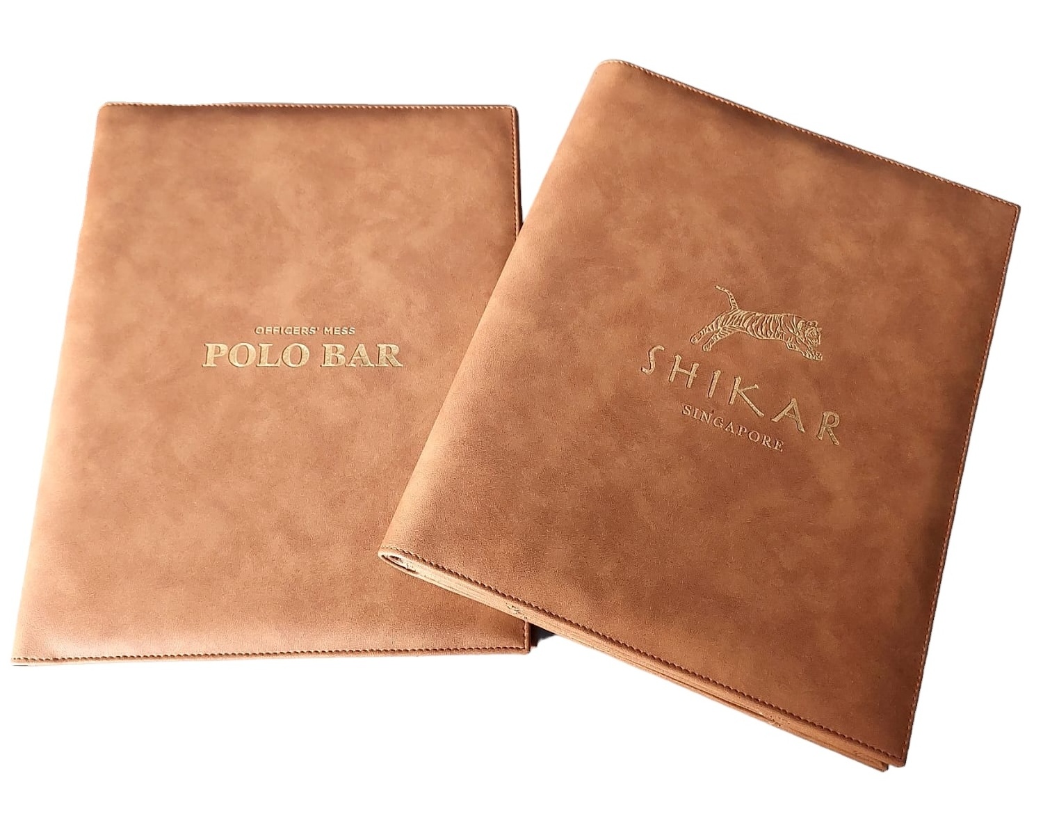 High Quality Custom Pu Leather gold Logo Table Menu Folder Book for Restaurant available in bulk quantity