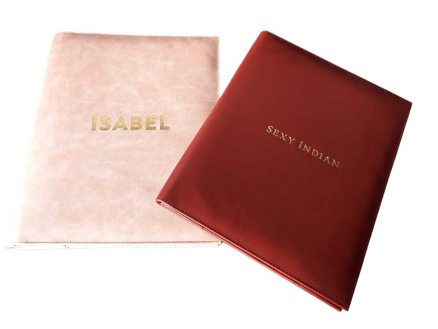 High Quality Custom Pu Leather gold Logo Table Menu Folder Book for Restaurant available in bulk quantity