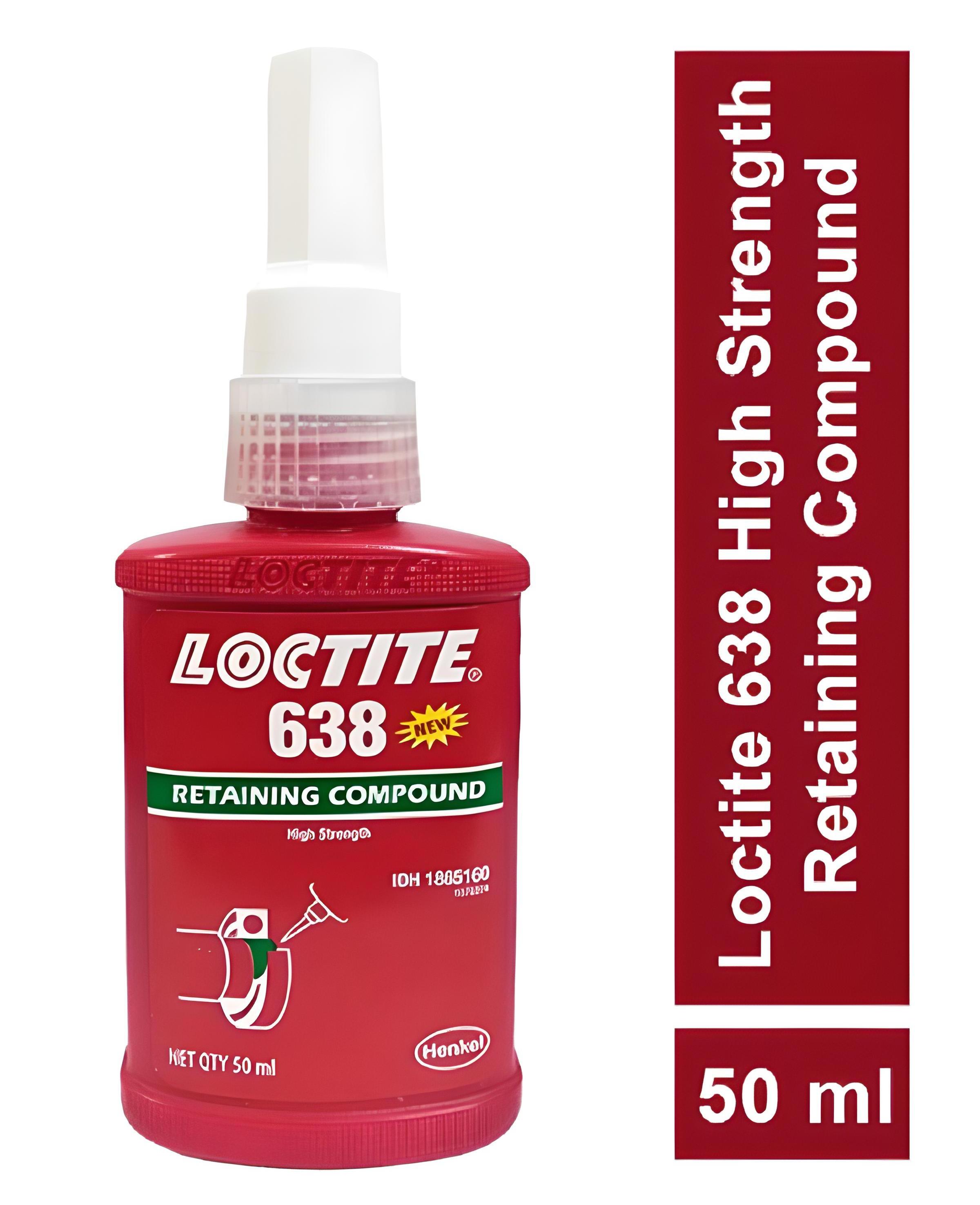 638 High Strength Retaining Compound Easy Disassembly Suitable for All Metal Threaded Assemblies - Glue 50 ML