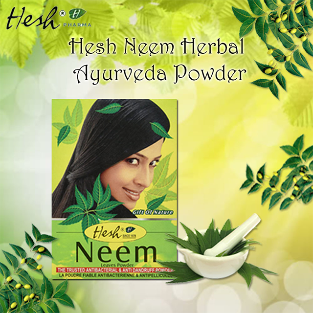 Hesh Neem Leaves Powder (50G) Anti-Bacterial & Anti-Dandruff Powder