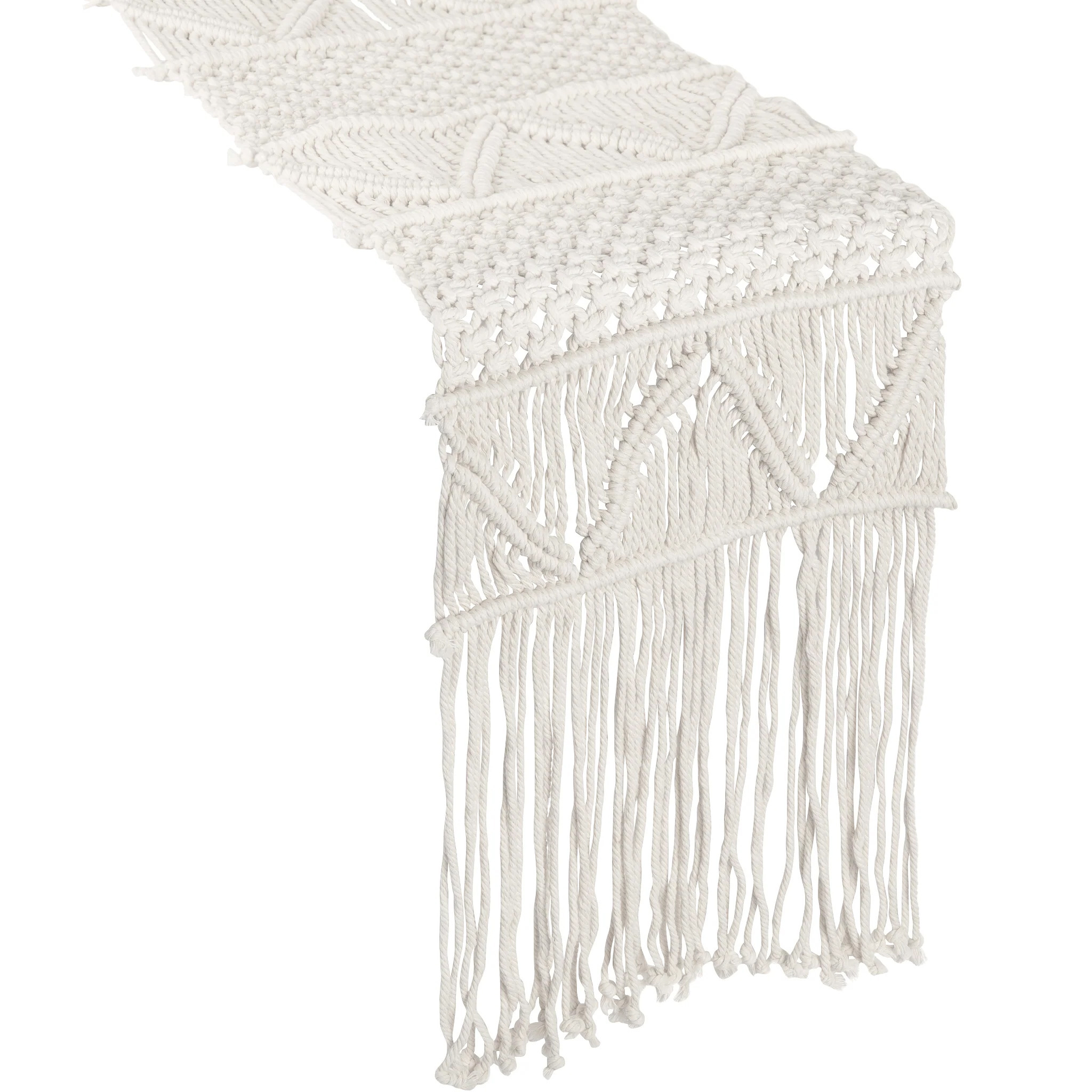 NATURE4U Macrame Boho Table Runner Hand Woven  Runners 13 x 84  bohemian wedding table runner