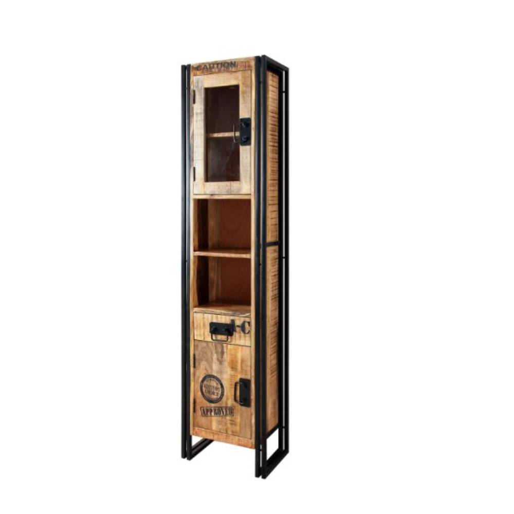 New Design Solid Wood Tall Living Room Cabinets With 2 Doors And Metal Legs Bedroom Furniture display racks For home decor Use