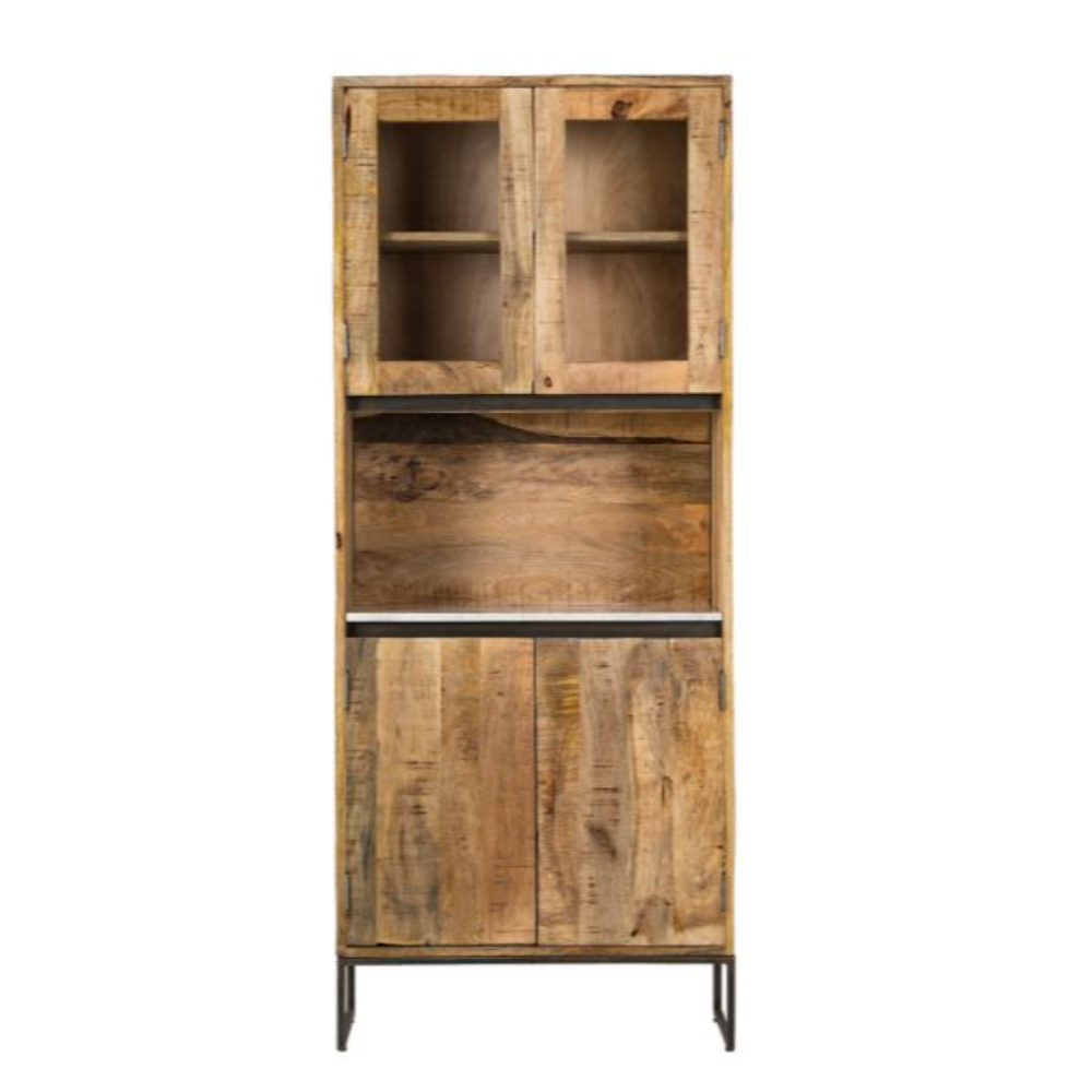 Italian Style Solid Wood Wardrobe Living Room Cabinets With 4 Doors And Metal Legs Bedroom Furniture display racks home decor