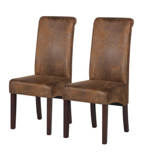 Modern High Back Leather Seat Dining Chairs Mid Century Living Room Furniture For Restaurant/ Living Room Chairs For Home Decor