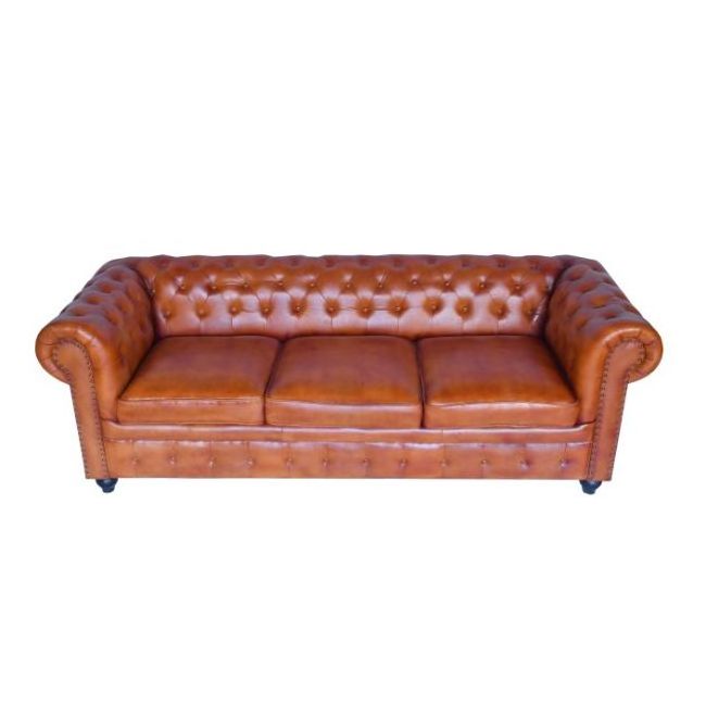 Sofas Modern Living Room Furniture Floor MADE in INDIA Home HOT SALES Leather Furniture Chesterfield Sofa GENUINE Leather