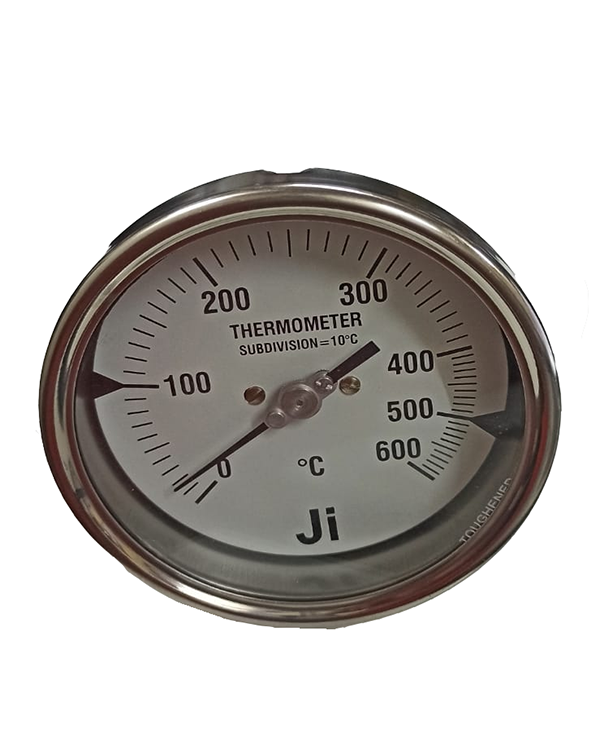 Ji Japsin Instrumentation Dial Thermometer 4 Dial Range 0 to 120 Deg 6 long Stem X 10 mm OD Horizontal Mounting 1/2 BSP (M)