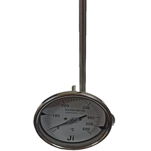 Ji Japsin Instrumentation Dial Thermometer 4 Dial Range 0 to 120 Deg 6 long Stem X 10 mm OD Horizontal Mounting 1/2 BSP (M)