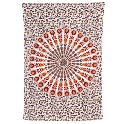 Indian hippie Bohemian Psychedelic Peacock Mandala Wall hanging College Dorm Beach Throws Table Cloth Bedding Tapestry