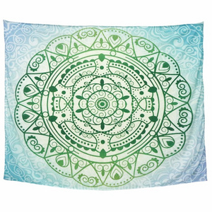 Mandala Wall Hanging Green  romantic bedroom wall decorations/100%cotton / gift item/  decorative handmade