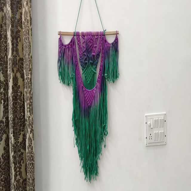 Bless International Handmade Macrame Woven Wall Hanging Chic Bohemian Home Decorative,Interior Wall Decor,Wall Art  Tapestry