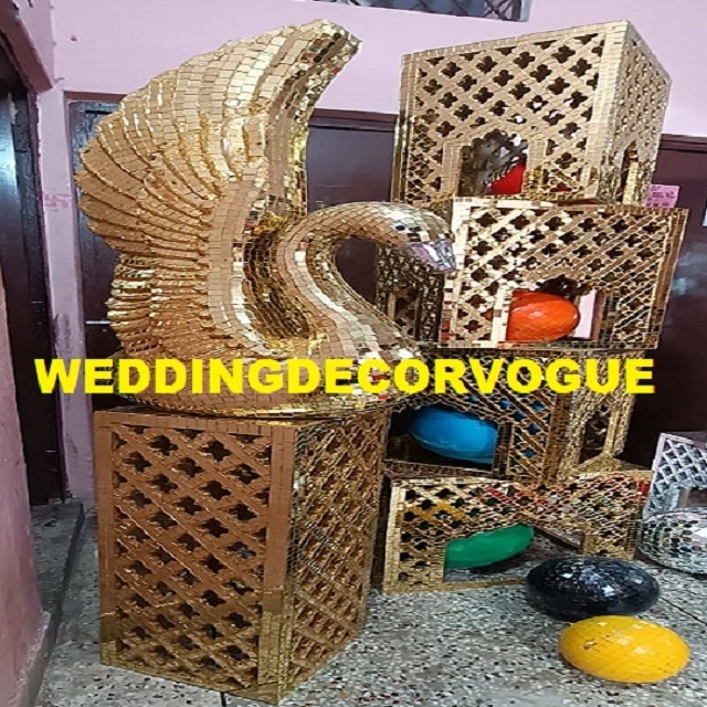 Wedding Hand Embrodried  Peacock Backdrop, Mehandi Stage Night Backdrop Curtains, Indian Wedding Backdrop Curtain Decor