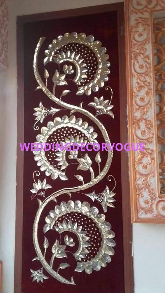 Wedding Hand Embrodried  Peacock Backdrop, Mehandi Stage Night Backdrop Curtains, Indian Wedding Backdrop Curtain Decor