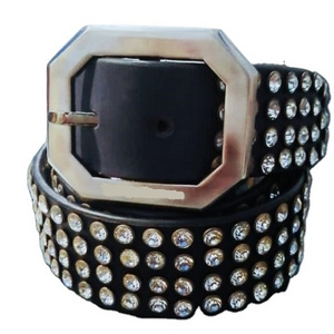 Customized Export Quality Best Selling Studded Design 100% Genuine 'cow Leather Belt at Wholesale Price