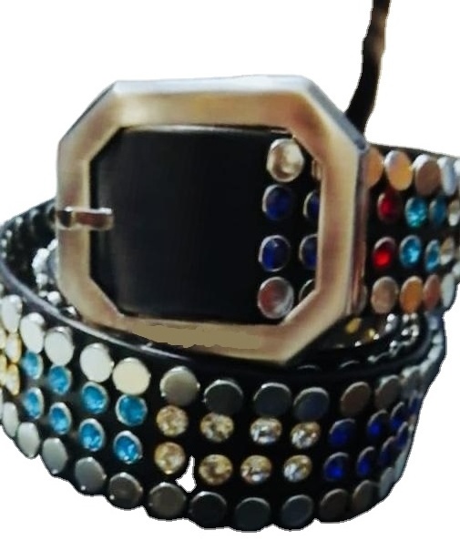 Customized Export Quality Best Selling Studded Design 100% Genuine 'cow Leather Belt at Wholesale Price