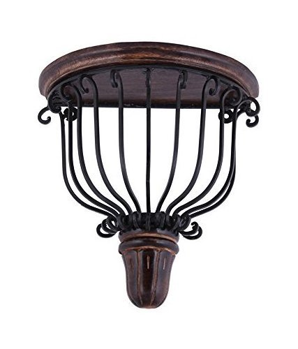 Beautiful Wood & Wrought Iron Small Wall Bracket