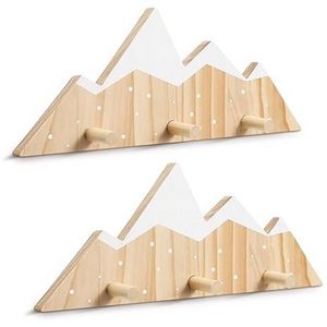 Mountain Peak Wooden Wall Hook Wooden Snowy Mountain Kids Nursery Decor Coat Towel Hook Rustic Coat Hooks