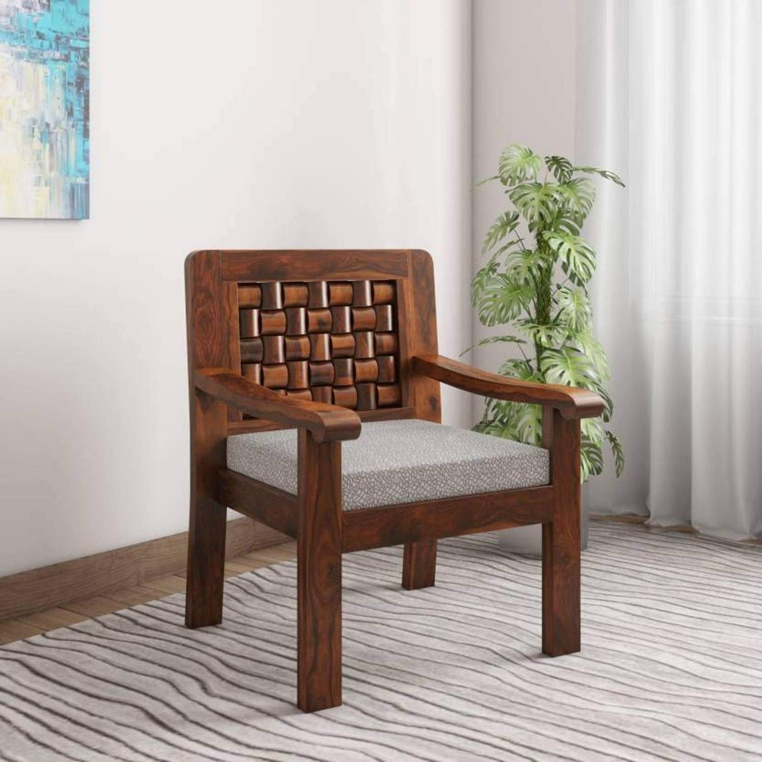 Sheesham Wood Arm Chair for Living Room Furniture