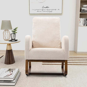 Rocking Chair Nursery, Upholstered Accent Rocker Glider Chair for Nursery, Modern Rocker Chair with Armchair