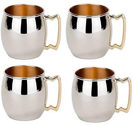 Wholesale  Pure Copper Hammered with nickel coating Mug 400ml Solid Copper Cups for Ginger Beer, Whiskey, Vodka gift idea