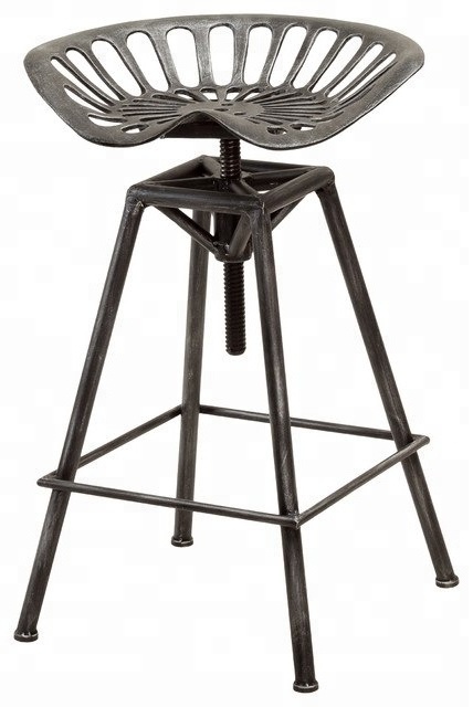 Industrial tractor seat swivel bar stool with adjusting height