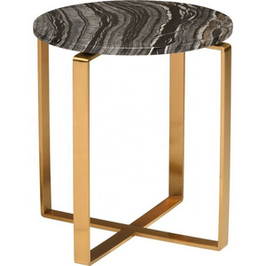 Nordic round luxury marble coffee table modern side table end table for living room sofa