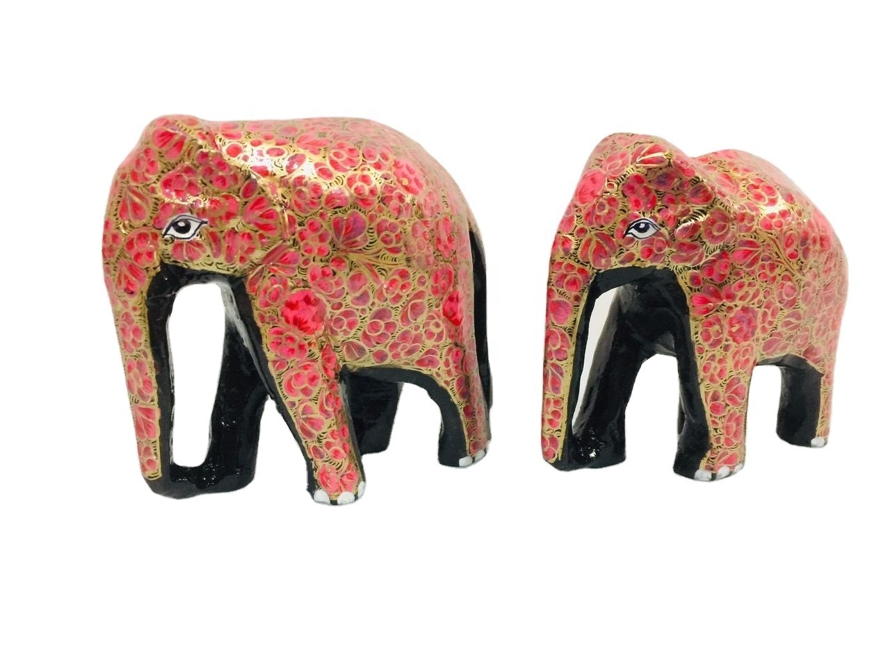 Indian elephant statue for home decoration handmade wooden animal sculpture