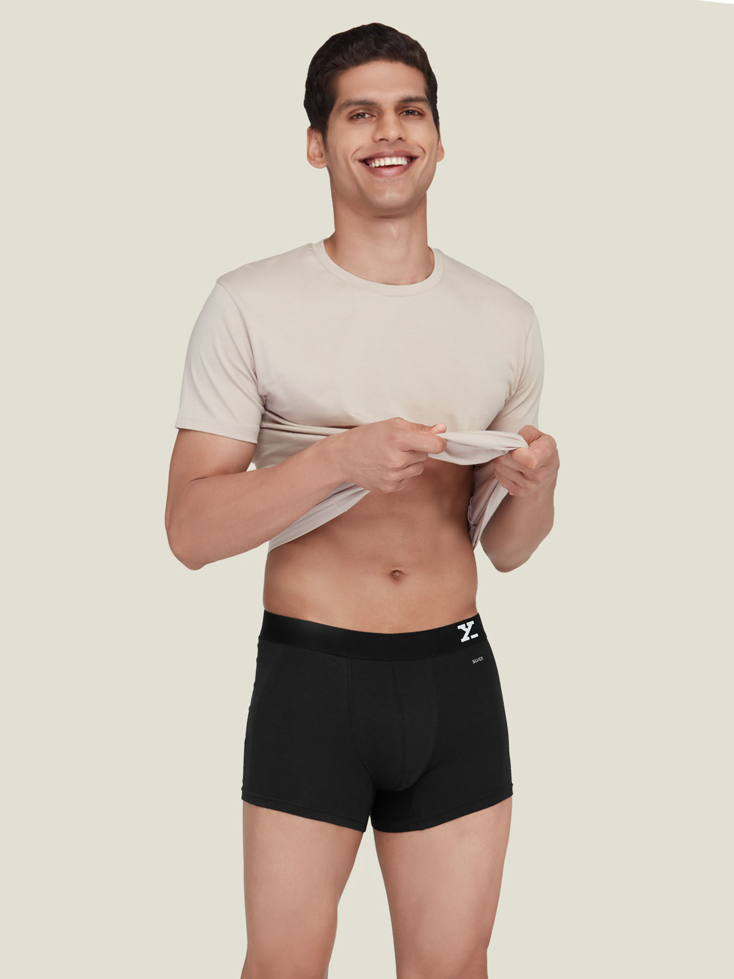 Aero Silver Anti-odour Silver Tech, Lasting Freshness, Moisture Absorbent Cotton Trunk Underwear for Men Daily Life use